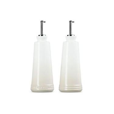 Imagem de CONJUNTO DE GALHETEIRO LE CREUSET SIGNATURE 300ML AZEITE E VINAGRE EM CERÂMICA MERINGUE...