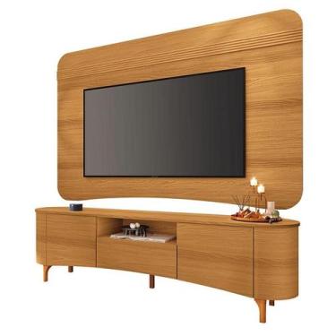 Imagem de Rack Bancada Elara com Painel Armony Cinamomo - HB Móveis - HB Moveis