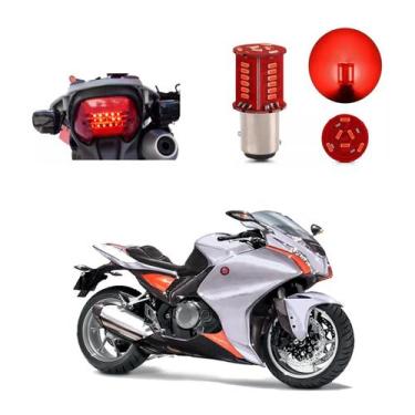 Imagem de Lâmpada Led Freio 2 Polos Sequencial Strobo Moto VFR 1200F 2010 2011 2