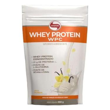 Imagem de Whey Protein WPC Concentrado Refil 900g Vitafor, Baunilha