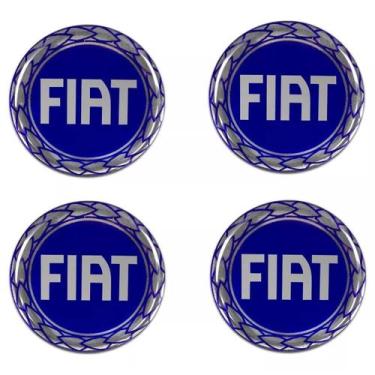 Imagem de Kit Jogo Emblema Resinado Adesivo 48mm Para Calotas Aro 13 14 15 - - U
