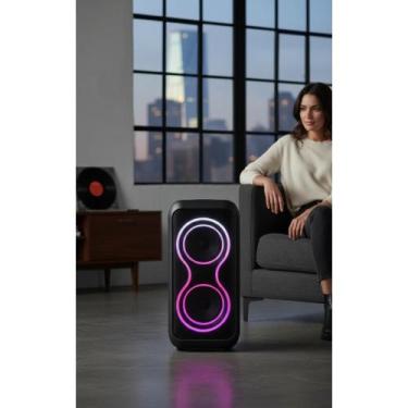 Imagem de 2x Caixa Som Portátil Grande 37cm Potente RGB Bluetooth FM U - Congrat
