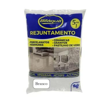 Imagem de Rejunte 1kg 5x1 Porcelanatos Cerâmica Piscina - Branco - SILAQUA