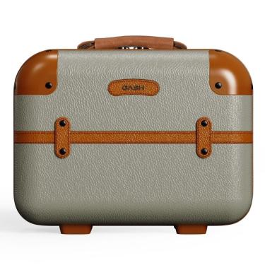 Imagem de Frasqueira Viagem Super Luxo Necessaire Com Alça Transversal Feminina Elegante - Atena - Gash Champanhe
