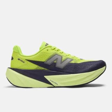 Imagem de Tênis New Balance Feminino FuelCell Rebel v5 1347849, 34, Verde, Preto