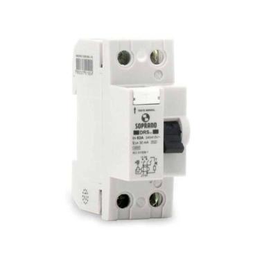 Imagem de Disjuntor DR Bipolar 40A-30mA para Sistemas Monofásicos, Bifásicos e Trifásicos 4,5kA I...