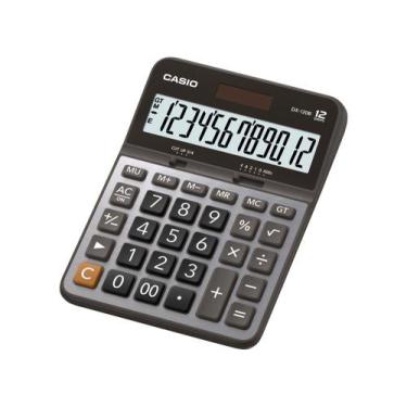 Imagem de Calculadora de Mesa Casio 12 Dígitos - DX-120B Prata e Preta