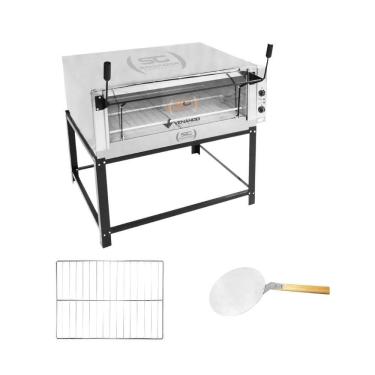 Imagem de Forno Elétrico Industrial Refratária Roma Inox Feri110 220v + 1 Grade Extra + Pá Pizza...