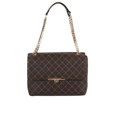 Imagem de Bolsa Jorge Bischoff Feminina De Ombro Marrom Monograma JB - Grande, C