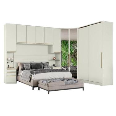 Imagem de Quarto Modulado Casal Ambiente 5 New Predileto 5 Peças Areia - Henn