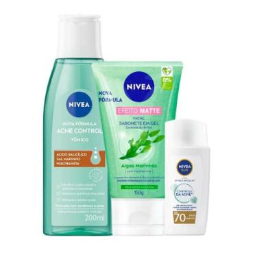 Imagem de Kit Nivea Acne Control Sabonete, Tônico e Protetor Solar Facial Para P