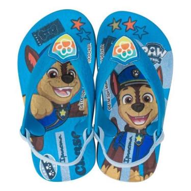 Imagem de Chinelo Patrulha Canina Bebe Infantil Elástico Antiderrapant Cor:Azul-