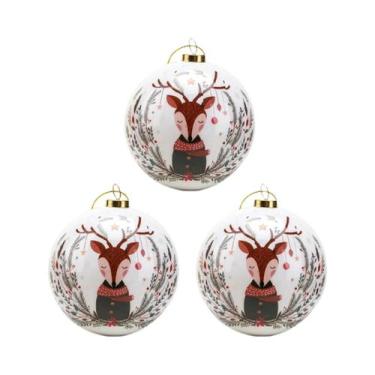 Imagem de Decorações Para Árvore De Natal De 8cm, Conjunto De 3 Peças, Bolas De 