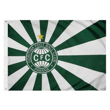 Imagem de Bandeira Oficial do Coritiba 128 x 90 cm - 2 Panos - JC Flamulas