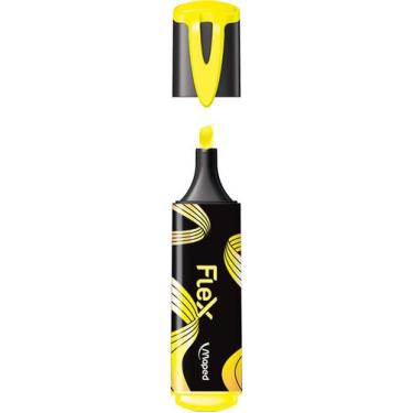 Imagem de Marca Texto New Flex Ponta Chanfrada Flexível Maped, AMARELO