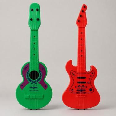 Imagem de Kit Violão e Guitarra de Brinquedo Plástico Dutati