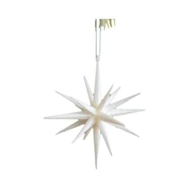 Imagem de Decoração De Árvore De Natal Estrela Explosiva Branca Champanhe, Pinge