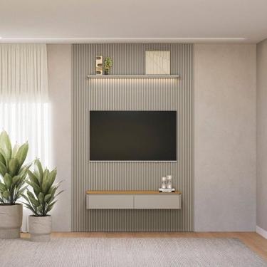 Imagem de Painel Ripado para TV até 75 Polegadas com LED MDF 180CMX250CM Modular