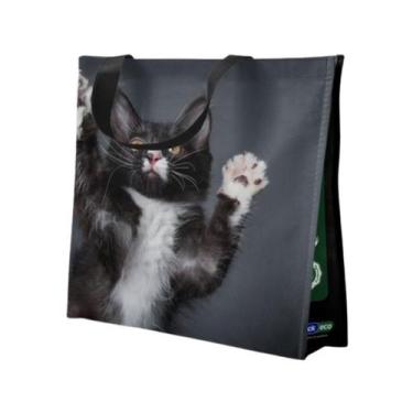 Imagem de Sacola Reutilizável Gatinho 39x18x35com Bompack