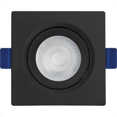 Imagem de Spot Emb.05W Led 3000K Quadr B_D Preto - SATA