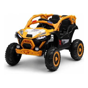 Imagem de Carrinho Elétrico Infantil Mini Utv 12v 30kg Carro Adventure Laranja Z
