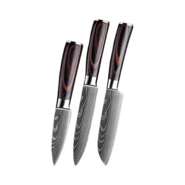 Imagem de Conjunto De Facas De Chef Santoku Japonesas Em Aço Inoxidável 7CR17 Co