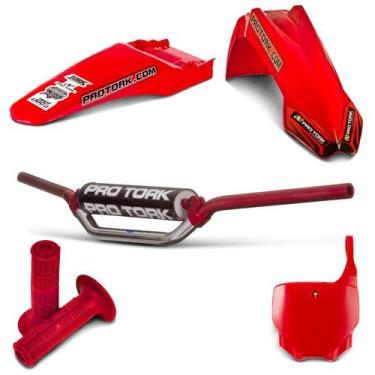 Imagem de Kit Motocross Trilha Off Road Peças Moto Mx2 Pro Tork, VERMELHO, Único