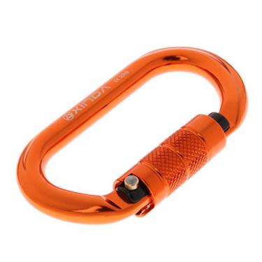 Imagem de YIJU O-Shape 25KN Alumínio Escalada Ao Ar Livre Caminhadas Auto Bloqueio Mosquetão Fivela , laranja