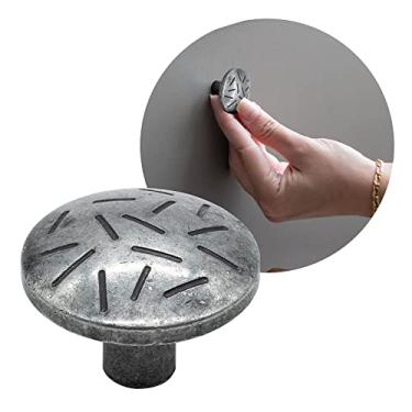 Imagem de Puxador De Gaveta Moveis Antigos Retro Armario Comoda Preto (Prata Envelhecido)