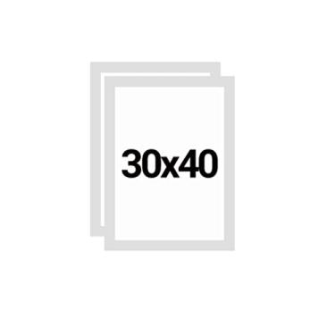 Imagem de KIT 2 Molduras 30x40 com Eucatex (MDF) Branca