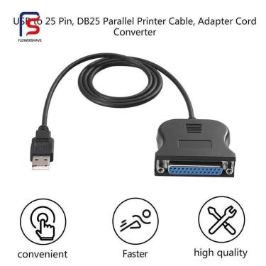 Imagem de Adaptador Conversor Usb Porta Paralela Db25 Fêmea