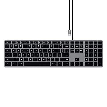 Imagem de Satechi Teclado retroiluminado com fio W3 slim com teclado numérico – teclas iluminadas e conexão USB-C integrada – Compatível com MacBook Pro M1 Pro e Max 2021, iMac 2021, Mac Mini, MacBook Air 2020 2020