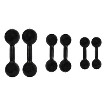 Imagem de Par Halteres 1Kg + 2Kg + 3Kg Emborrachados Treino Funcional