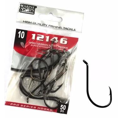 Imagem de Anzol Pesca Marine Sports 12146 N°10 (1,1cm) Black 50 Peças