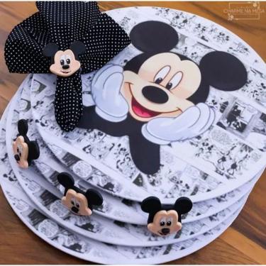 Imagem de Kit 4 Capas Sousplat Supla Mickey Rosto