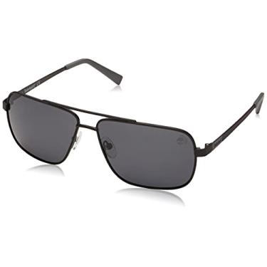 Imagem de Timberland Men's TBA9266 Polarized Navigator Sunglasses, Matte Black, 61mm