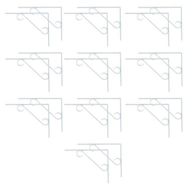 Imagem de Kit 20 Cantoneira Branca Suporte Prateleira em S 20x30cm