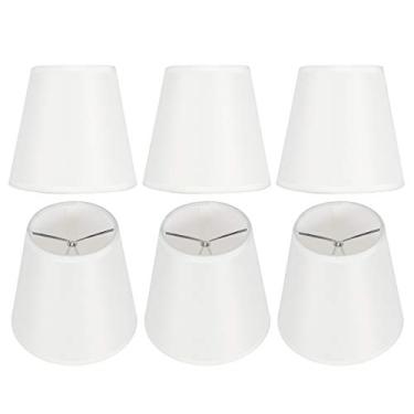 Imagem de Abajur de lustre, acessório de lâmpada de material de PVC resistente ao desgaste, capa de lâmpada de textura de metal sedoso, para sala de estar quarto