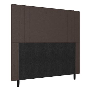 Imagem de Cabeceira Casal 140cm Ferrara Corino Marrom Com Frame Italian Flex