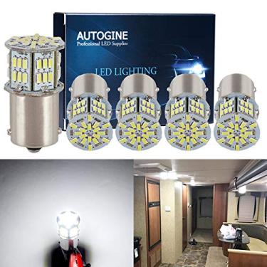 Imagem de Lâmpadas de LED AUTOGINE 5PCS 600 Lumens Super Brilhantes 9-30V 1156 1141 1003 1073 7506 BA15S 3014 Chipsets 54-EX Substituição de Luzes Internas para RV, Campista, Motorhome, 5ª Roda, 6000K Xenon Branco