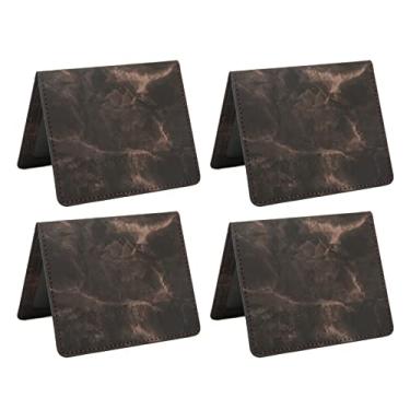 Imagem de Estojo Protetor de Cartão de Vacinação, Porta Certificado de Vacinação Macio e Confortável Marmorizado para Carteira de Motorista (Preto)