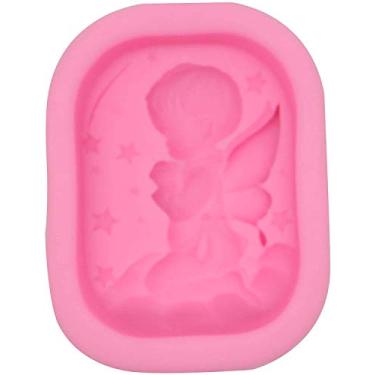 Imagem de HengKe 3D Baby Angel molde de silicone para decoração de bolos, artesanato, decoração de biscoitos, joias, pastel, argila de polímero, resina epóxi, pudim, sabonete feito à mão para fazer doces