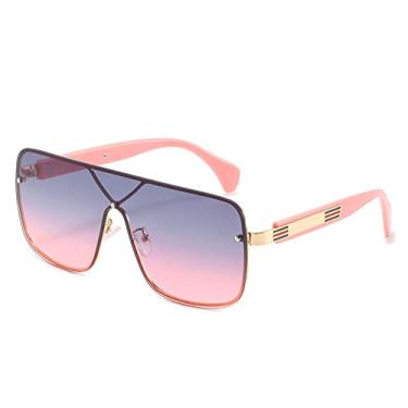 Imagem de Óculos de sol tudo-em-um Steampunk Trend Grande Armação Óculos Conjugados Personalizado Versátil Quadrado Óculos de Sol Quadrado, 6, Tamanho Único