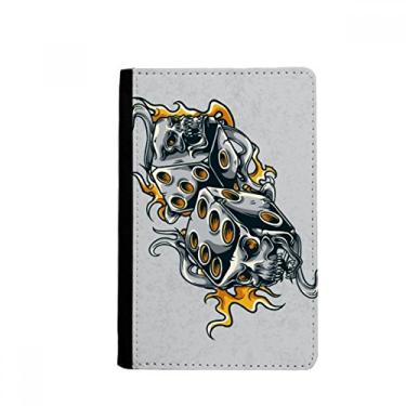 Imagem de Crânio Dados Ilustração Efeitos Legal Porta Passaporte Notecase Burse Carteira Capa Cartão Bolsa, Multicolor