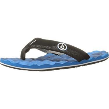 Imagem de Volcom Chinelo infantil infantil reclinável, Marina Blue, 4 Big Kid
