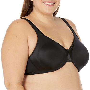 Imagem de Warner's Sutiã feminino plus size exclusivo acolchoado suporte e conforto com aro sem forro cobertura total 35002a, Preto, 34DD