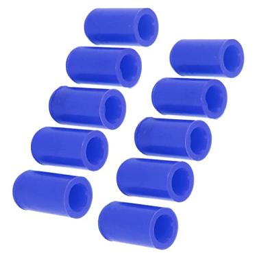 Imagem de Tampa de Mangueira de Vácuo Automotivo, 10 Peças 10 Mm Plugue de Mangueira de Vácuo Silicone à Prova D'água Resistente Ao Ozônio Flexível Entrada de Mangueira de Vácuo Plugue Final (Azul)