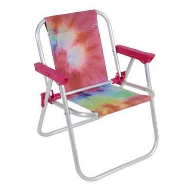 Imagem de Cadeira De Praia E Piscina Infantil Alumínio Tie Dye Bel