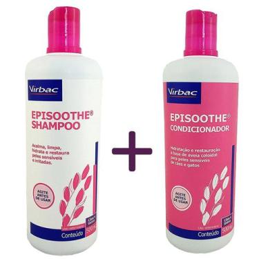 Imagem de Shampoo Episoothe 500ml + Condicionador Episoothe 500ml Virbac Cães E