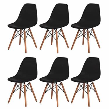 Imagem de Kit 6 Cadeiras Charles Eames Eiffel Pretas